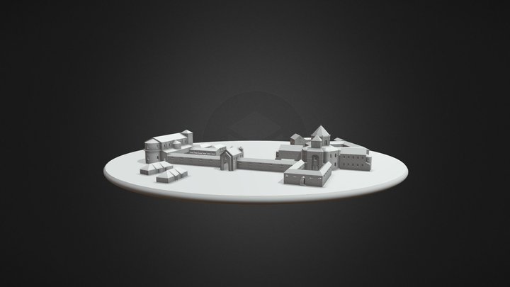 Charlemagne's palace reconstruction 3D Model