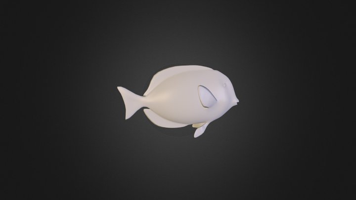 Blue Tang Fish 3D Model