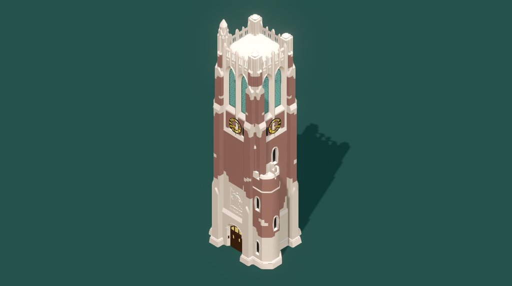 Beaumont Tower 3D model by kevin pauly kevin pauly f2671e1