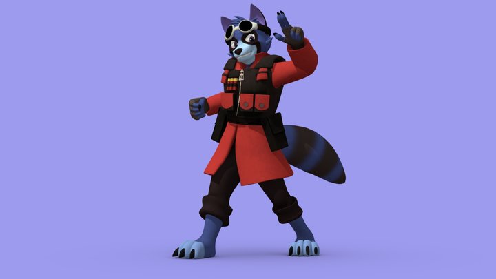 Neonspark - Commission 3D Model