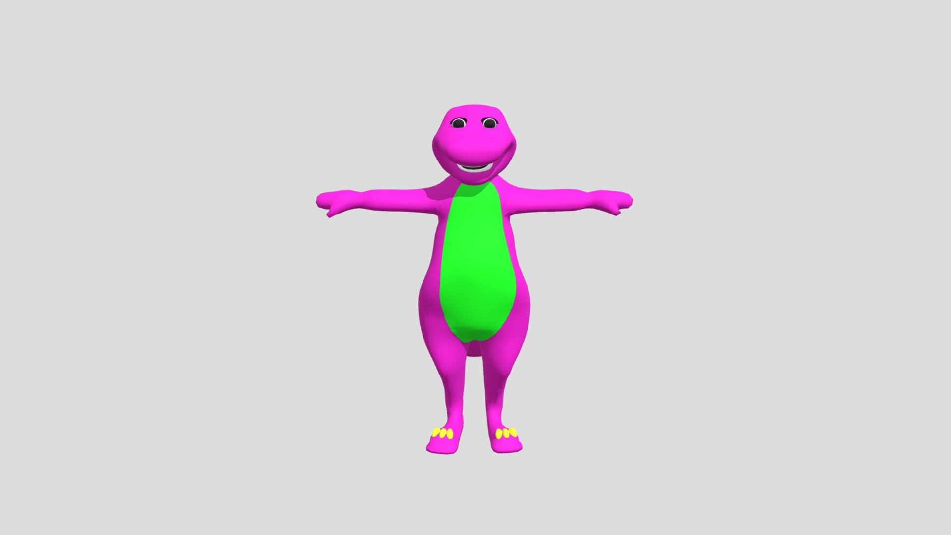 Barney the Dinosaur (rigged) - Download Free 3D model by juicyjames ...