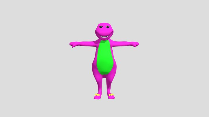 Barney the Dinosaur (rigged) 3D Model