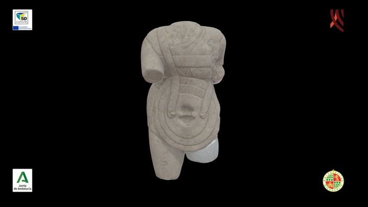 Guerrero con escudo sobre el vientre 3D Model