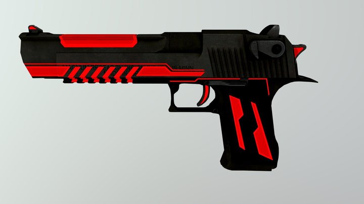 Desert Eagle | Neon Burner | Red 3D Model