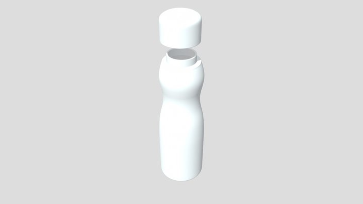 3D Water Bottle C4D 3D Model