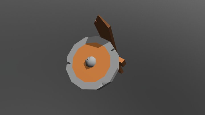 Espada y escudo de madera 3D Model