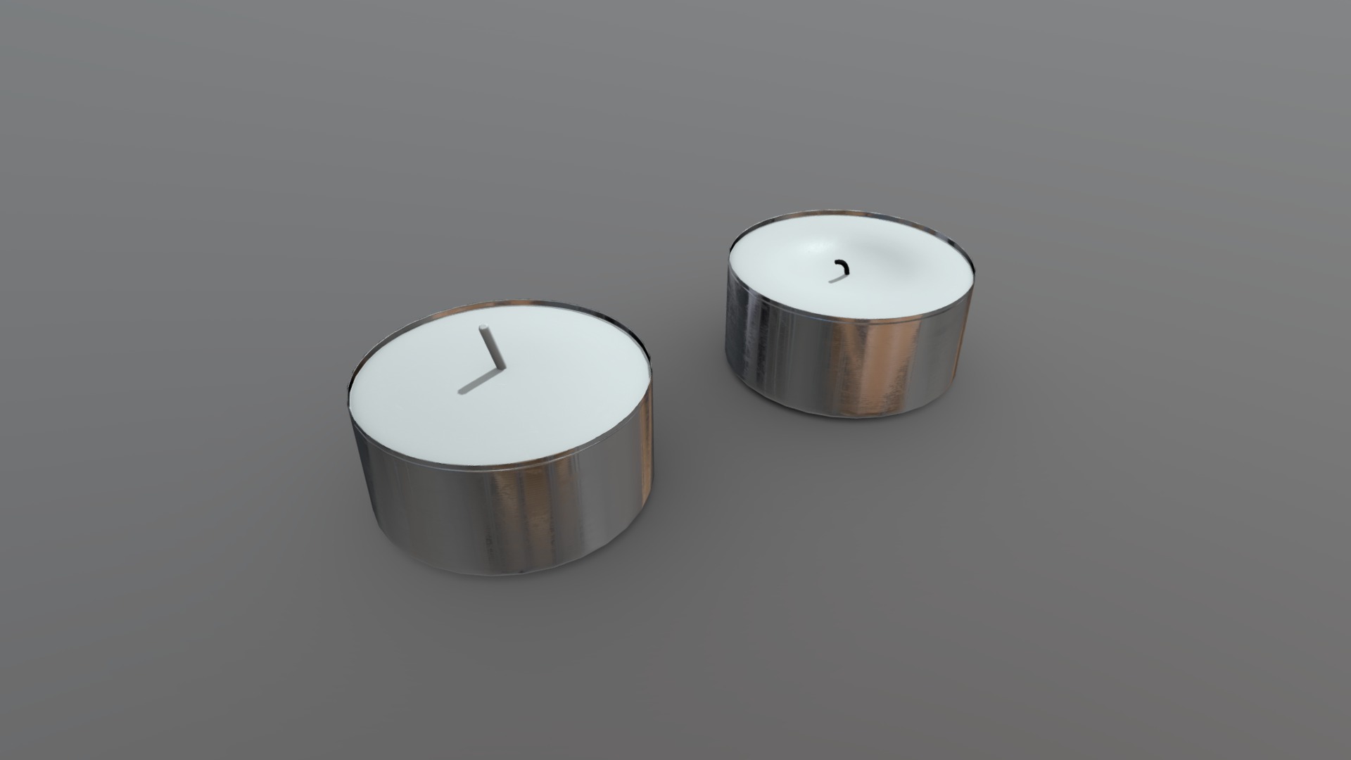 3D model Tea Light - This is a 3D model of the Tea Light. The 3D model is about a couple of silver rings.