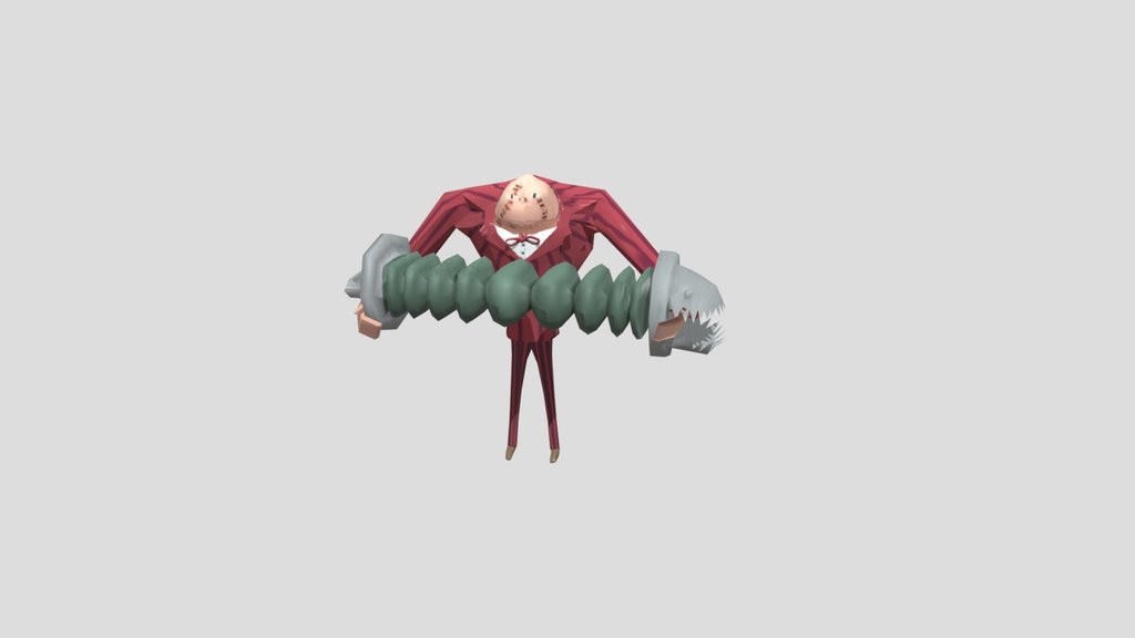 Jimmy the Accordion player Low Poly