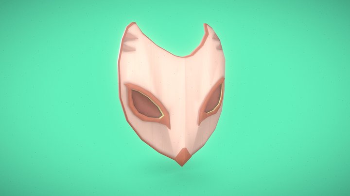 Wooden Owl Mask 3D Model