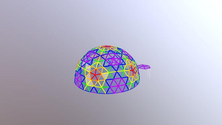 Rainbow GeoDome 3D Model