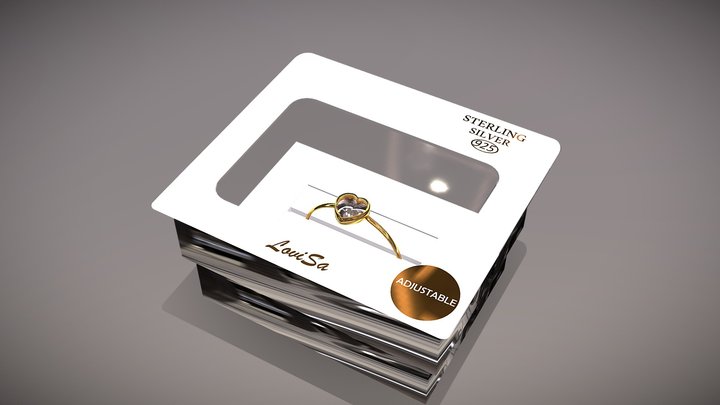 𝘓𝘰𝘷𝘪𝘴𝘢 925 𝘴𝘪𝘭𝘷𝘦𝘳 𝘙𝘪𝘯𝘨 3D Model