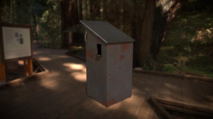 Pit Toilet 3D Model