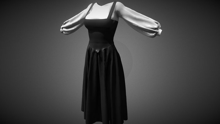 Camisole Slip Dress 3D Model