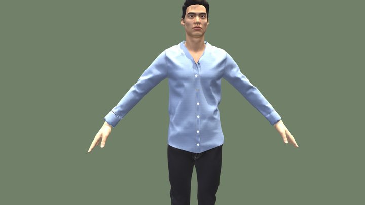Man Smart Casual - Marvelous Designer 3D Model