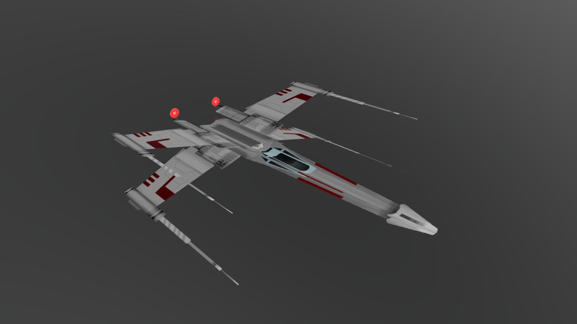 Ultra Low-Poly X Wing