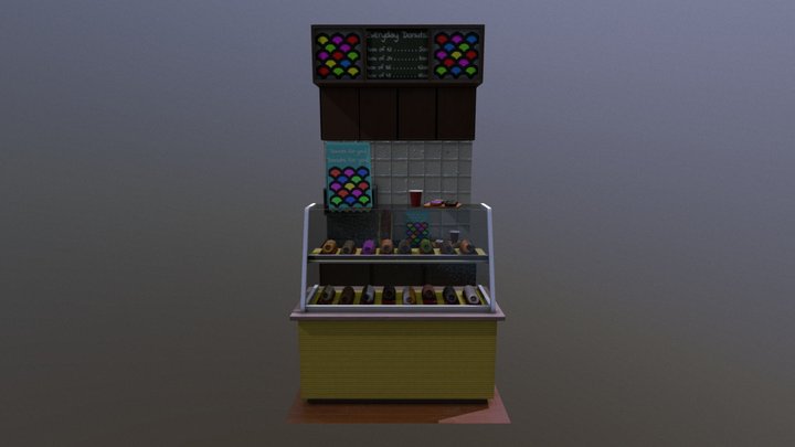 Doughnut Kiosk 3D Model