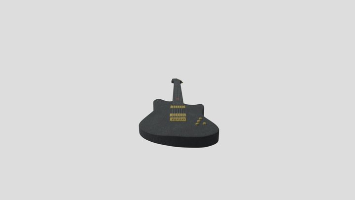 Old Used Guitar 3D Model