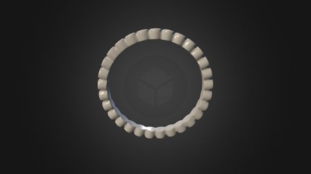 Bead Flat Ring B 3D Model