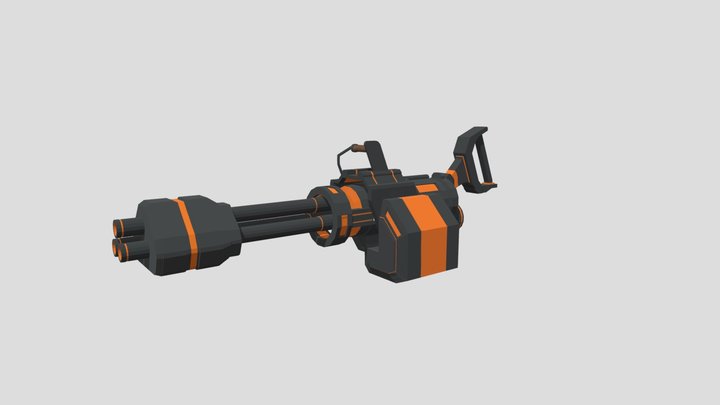 Minecraft Minigun 3D Model