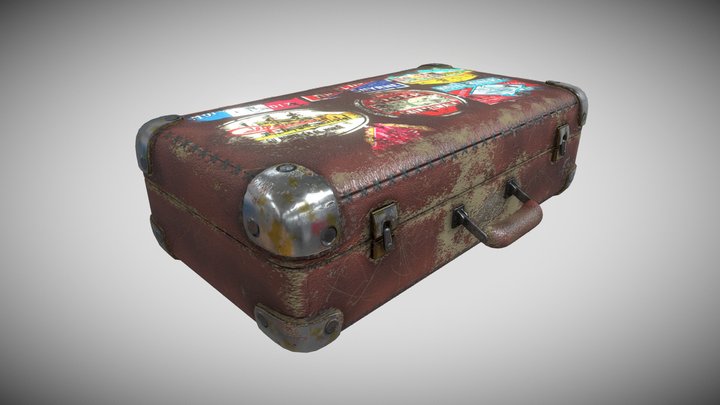 Vintage suitcase 3D Model