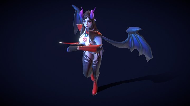 Fantasy Chess RPG Character - Succubus 3D Model
