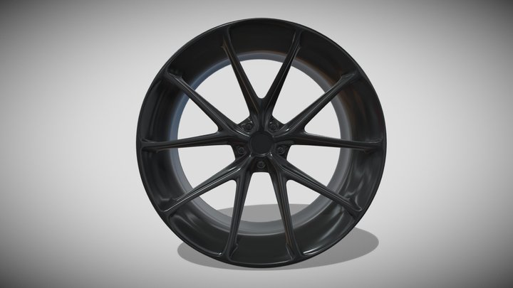 Car Wheel Rim - Niche Misano M117 - 17 inches 3D Model