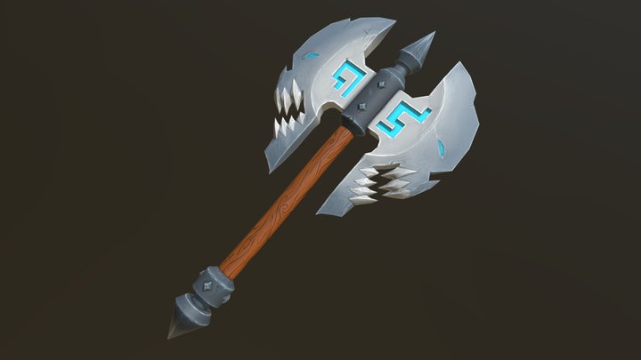 Skull Axe - Blizzard Fan-Art 3D Model