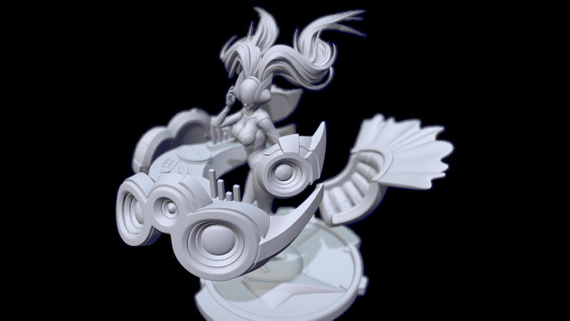 DJ Sona Figure Sculpt 3D Model