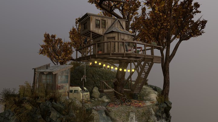 DAE Diorama - Eco House 3D Model