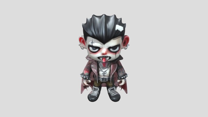 Vampire Punk Pop Figure 3D Model