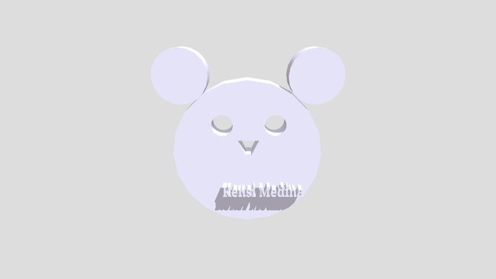 Teddy Bear Button 3D Model