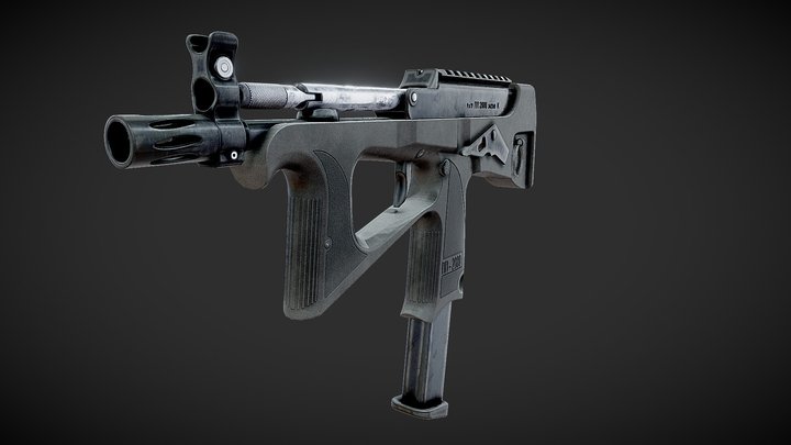 PP 2000 Submachine gun 3D Model