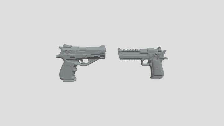 desert eagle pistol 3d model [untextured] 3D Model