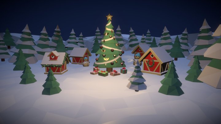 Christmas Village 3D Model