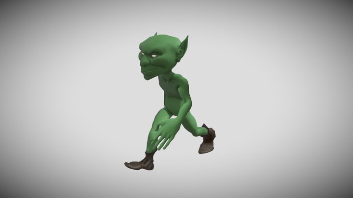 Goblin Walk Cycle 3D Model