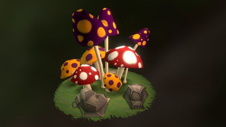 Mushroom Patch 3D Model