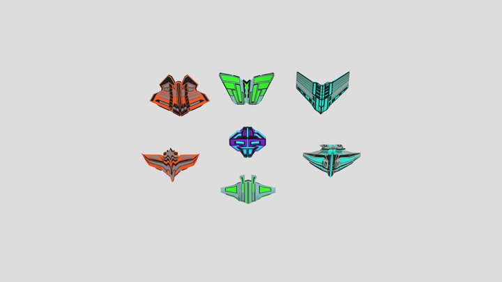 The7 Spacecrafts 3D Model