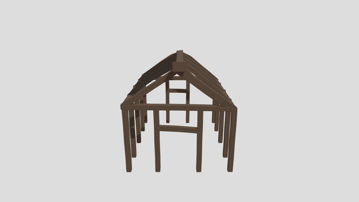 House Skeleton Wood 3D Model