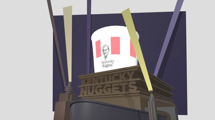 Kentucky Nuggets Logo 1985 Remake – Modello 3D gratuito STL