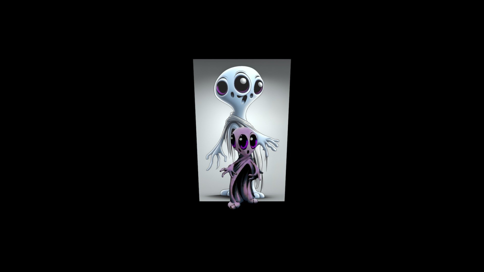 Cartoon Alien with Big Eyes A cartoon alien w - Download Free 3D model ...