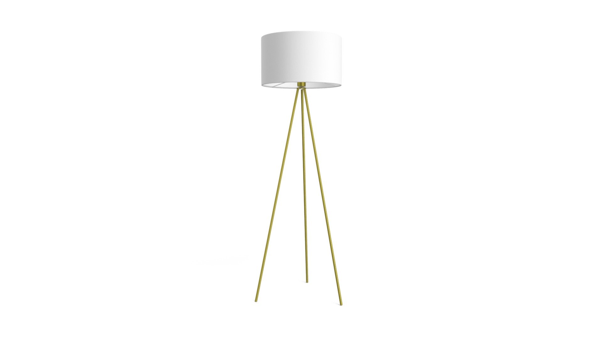 Frances Tripod Floor Lamp, Brass