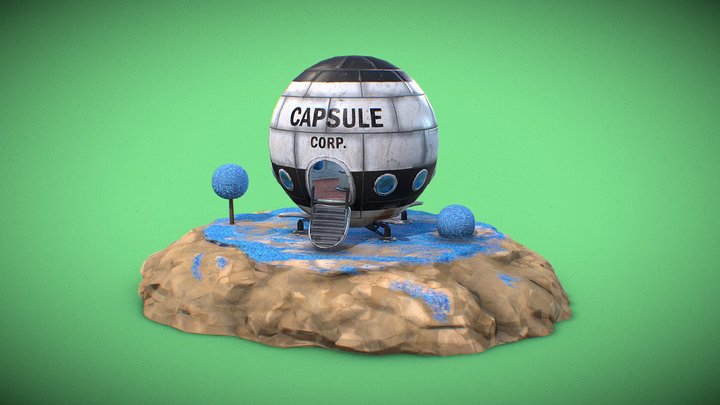 Capsule Corp Spaceship 3D Model