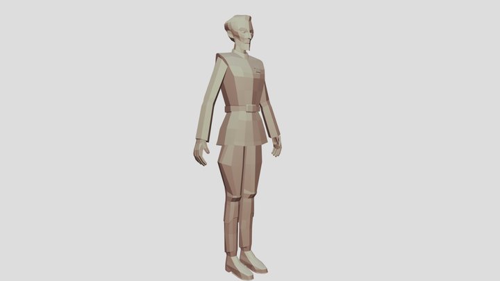 Wilhuff Tarkin - low-poly Star Wars 3D Model