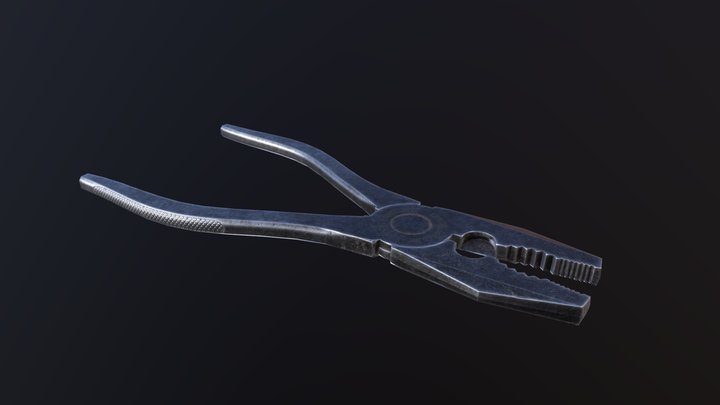 Vintage Pliers 3D Model