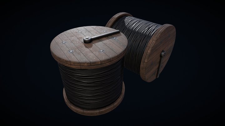 Cable Drum 3D Model