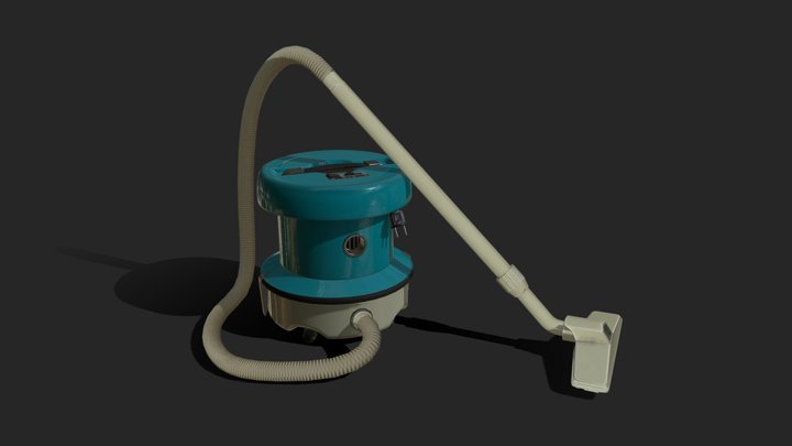 Retro Vacuum Cleaner 3D Model