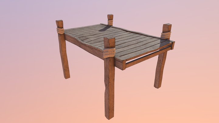 Wooden Dock 3D Model