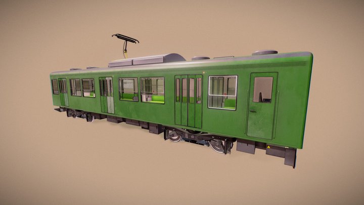 Semi-Modern Train 3D Model