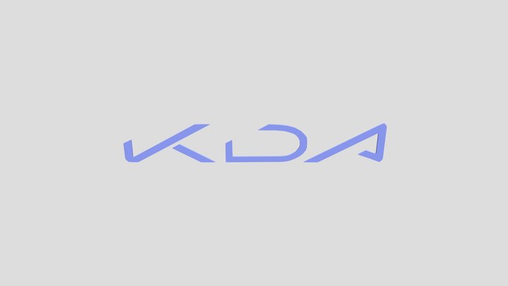 K/DA Logo From League of Legends 3D Model