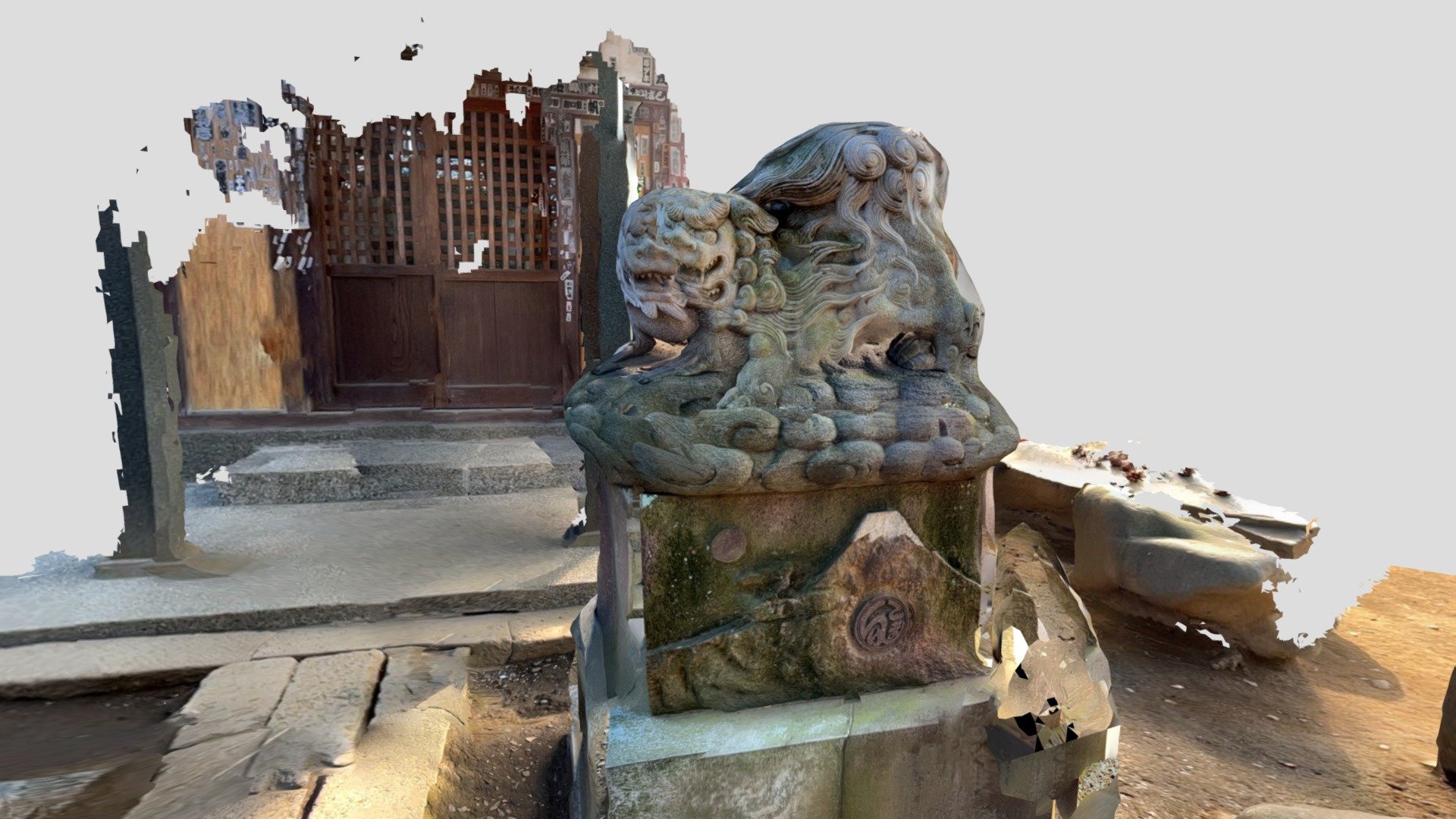 Shinagawa jinjya komainu from 3d scanner
